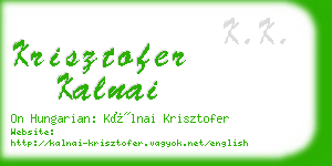krisztofer kalnai business card